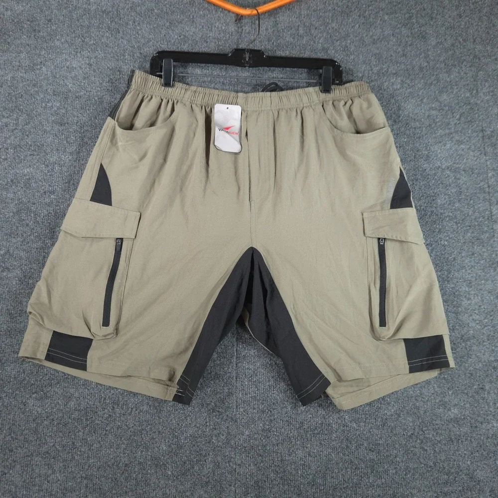 VAYAGER Men's XL Green Padded Cycling MTB Cargo Biking Shorts NEW